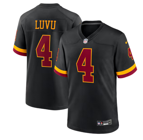 Men Washington Commanders #4 Frankie Luvu black Nike NFL 2026 Alternate Game Jersey 0417001